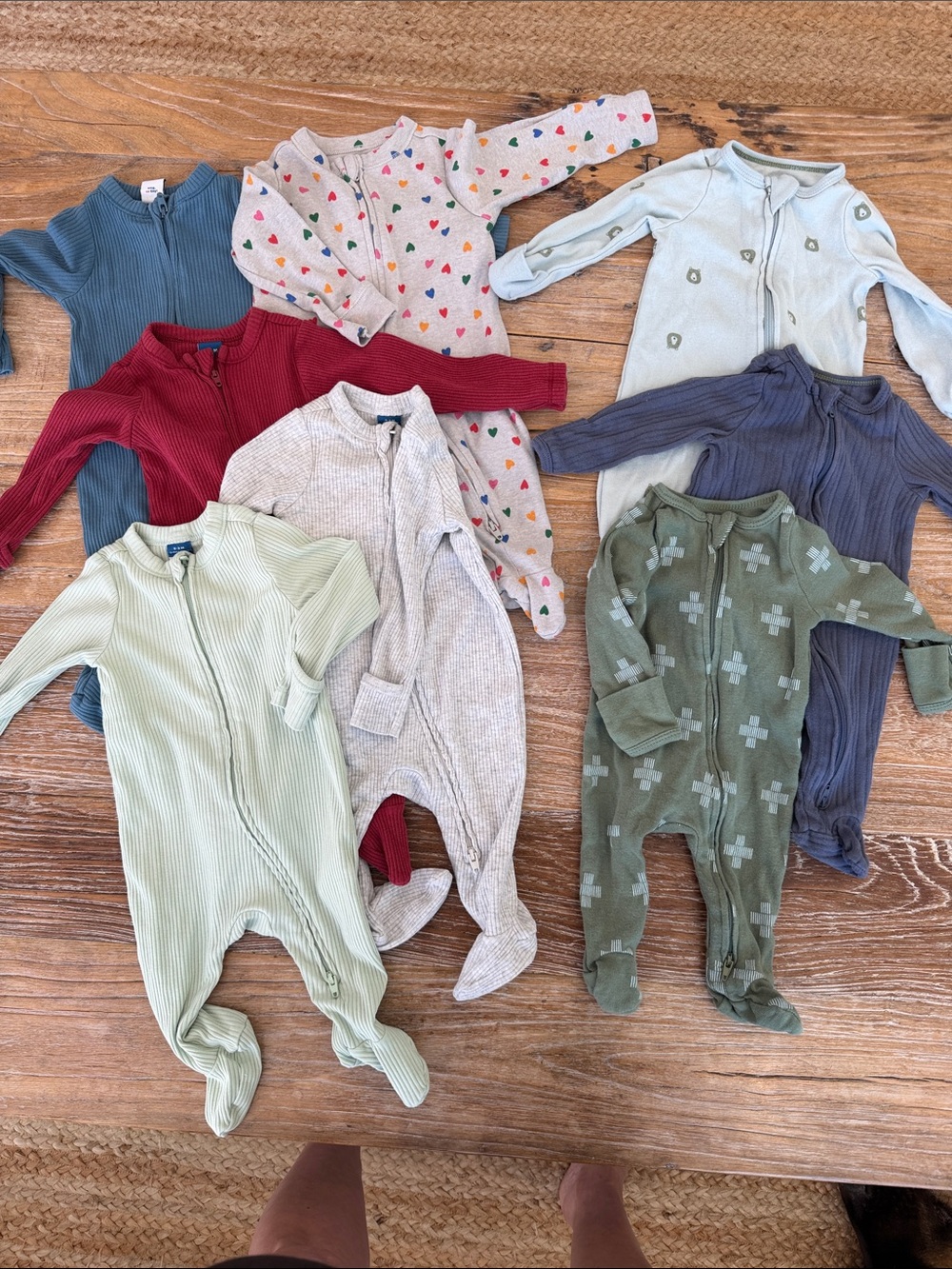 8 Bodysuits - Newborn and 0-3 Months